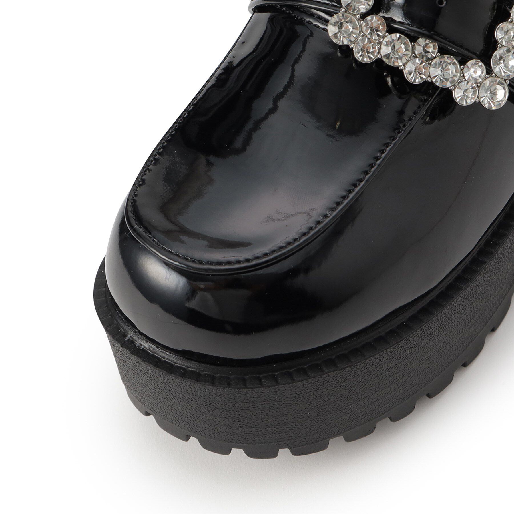 csT&P「厚底キラキラストーンバックル ローファーパンプス」|パンプス|