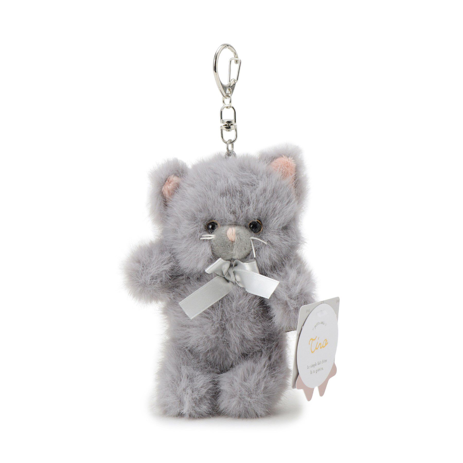 Ober Tashe「アニマルマスコットキーホルダー」|キーケース|グレーねこ(013)