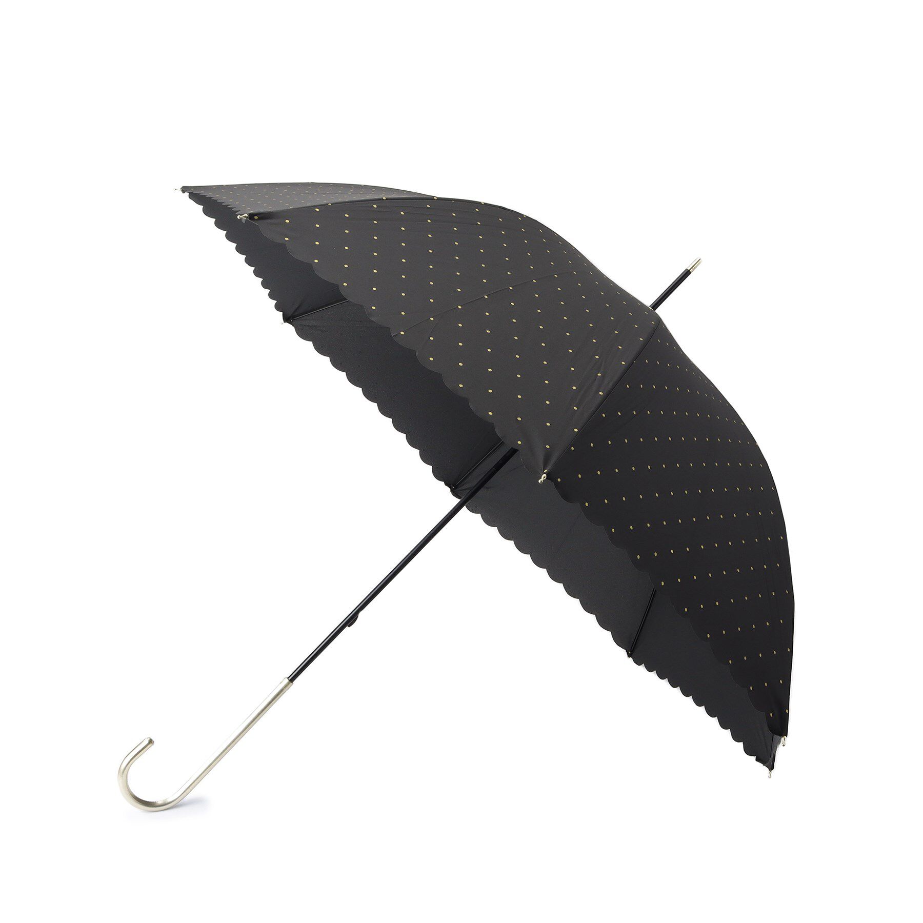 Ober Tashe「ドットグリッターヒートカット長傘」|傘|ブラック(019)