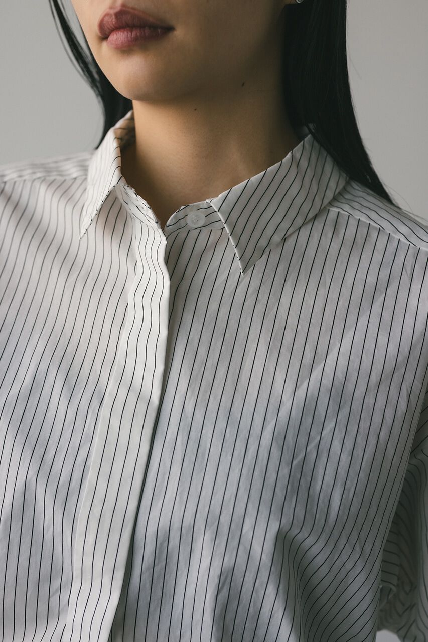 STYLEMIXER「ヘムギャザーショートシャツ」|シャツ・ブラウス|