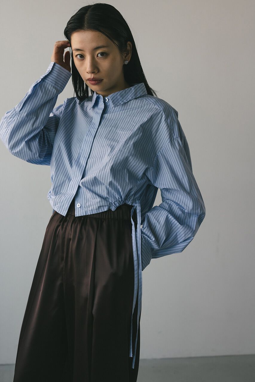 STYLEMIXER「ヘムギャザーショートシャツ」|シャツ・ブラウス|