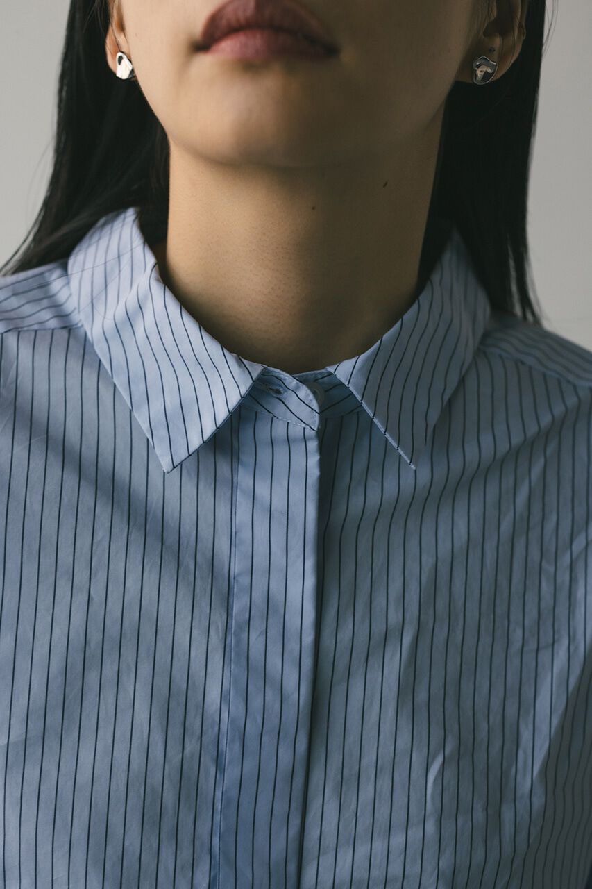 STYLEMIXER「ヘムギャザーショートシャツ」|シャツ・ブラウス|