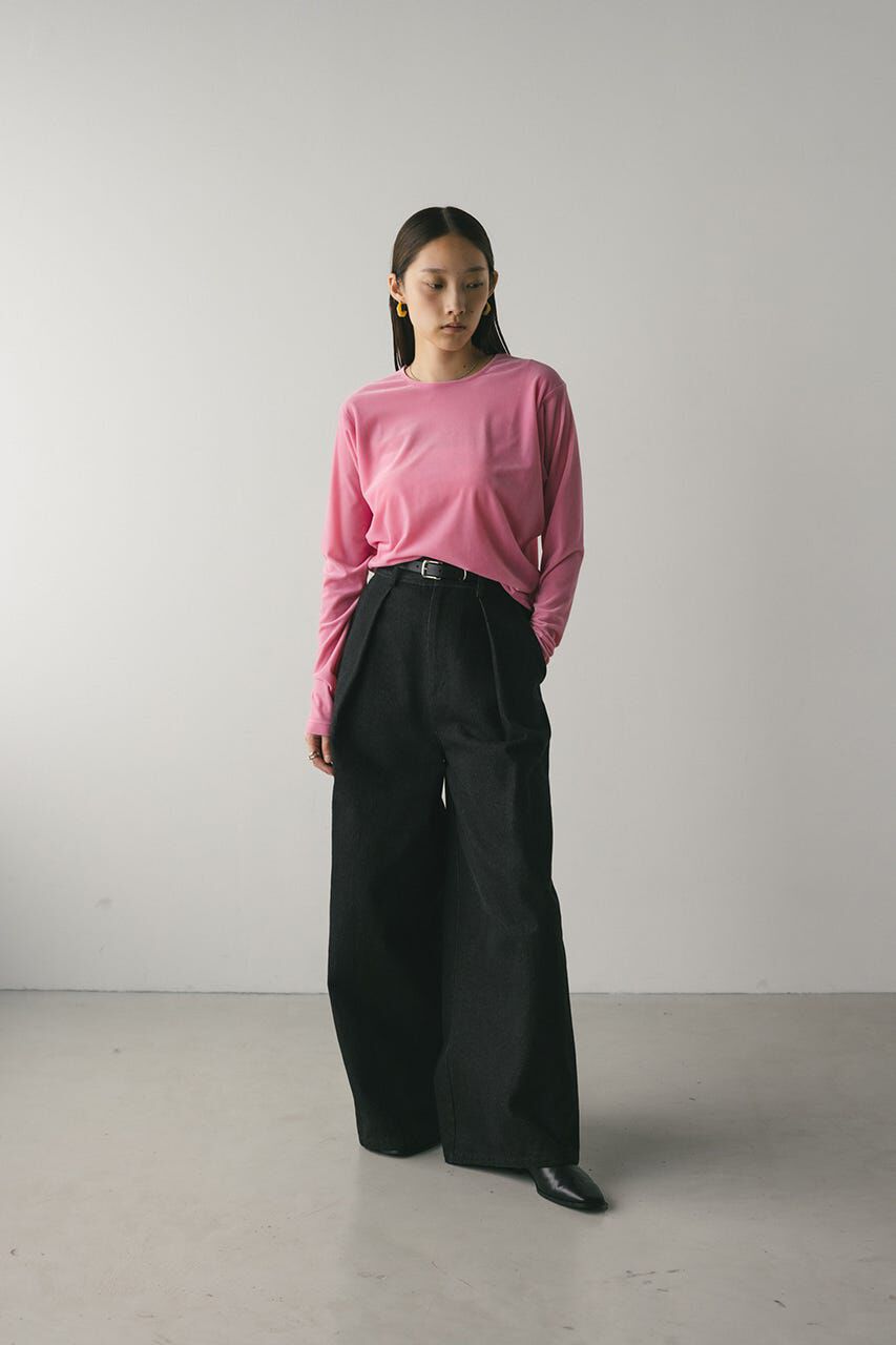 STYLEMIXER「メッシュベロアロンT」|Tシャツ・カットソー|