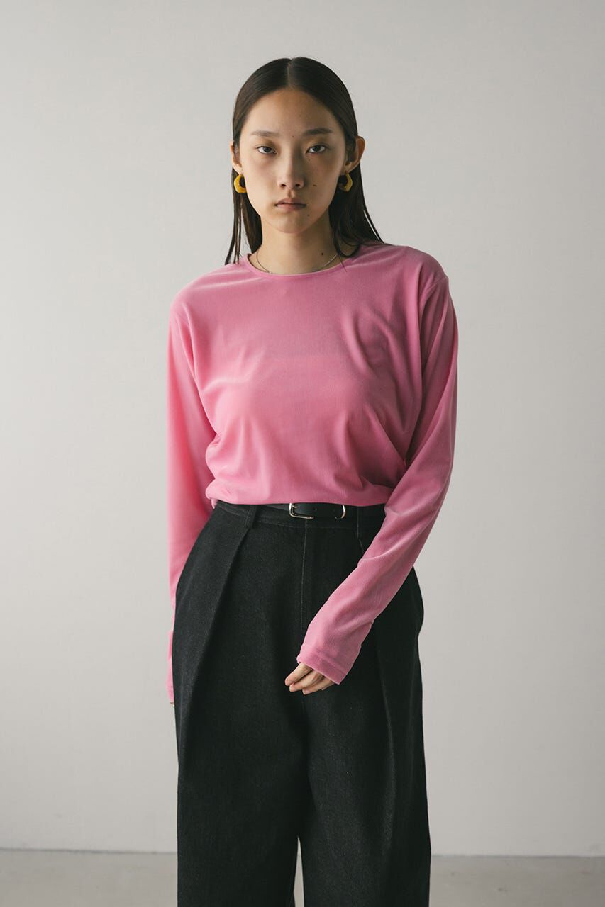 STYLEMIXER「メッシュベロアロンT」|Tシャツ・カットソー|