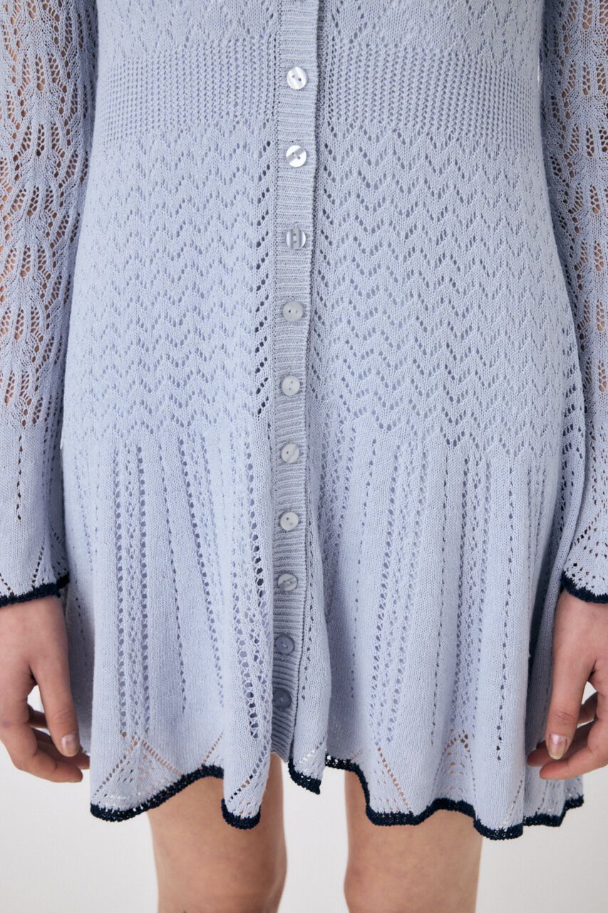 MOUSSY「EYELET LACE KNIT ミニドレス」|ワンピース|