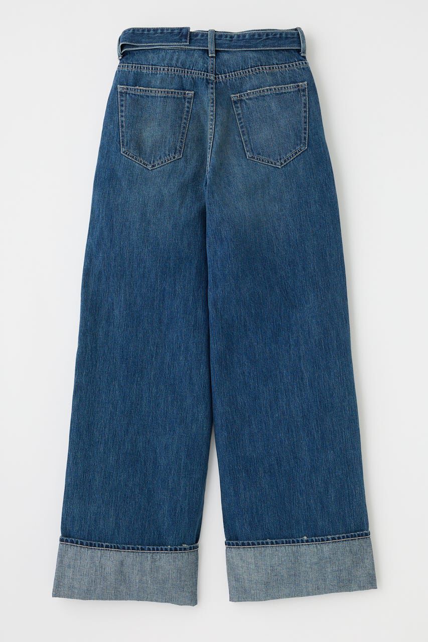 MOUSSY「BELTED WIDE ストレートデニム」|デニム|