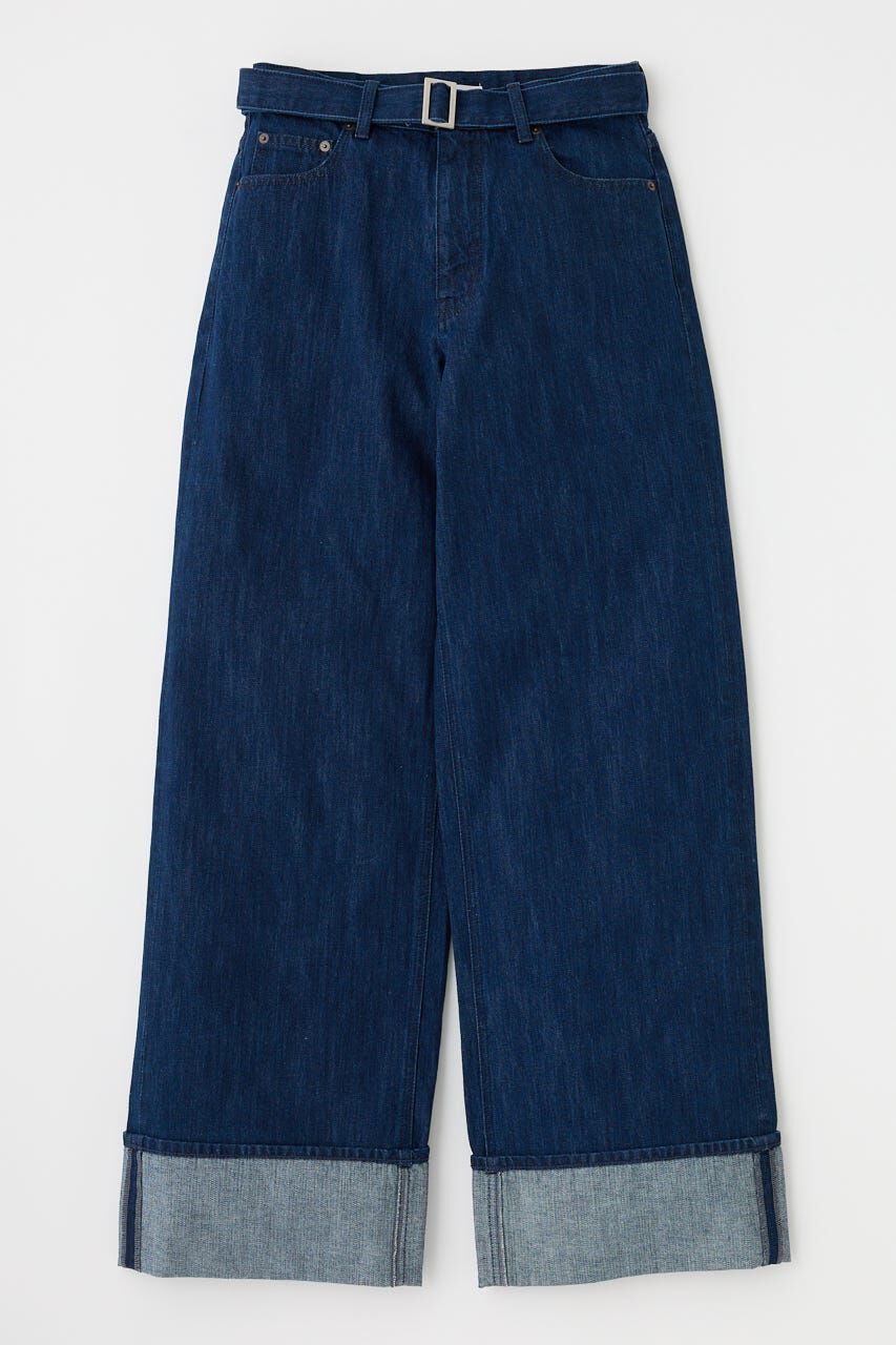MOUSSY「BELTED WIDE ストレートデニム」|デニム|