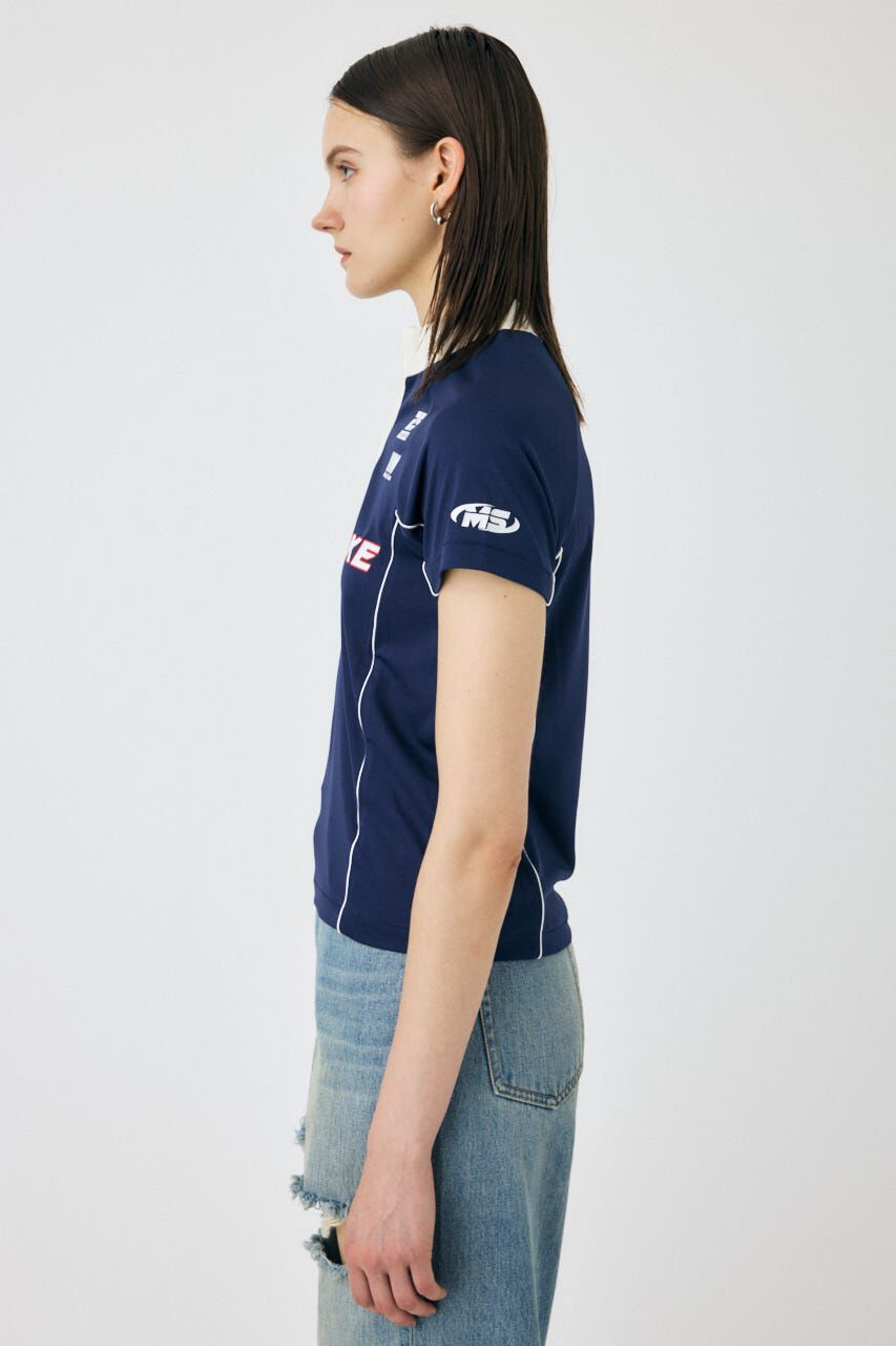 MOUSSY「HALF ZIP レーシング TEE」|Tシャツ・カットソー|