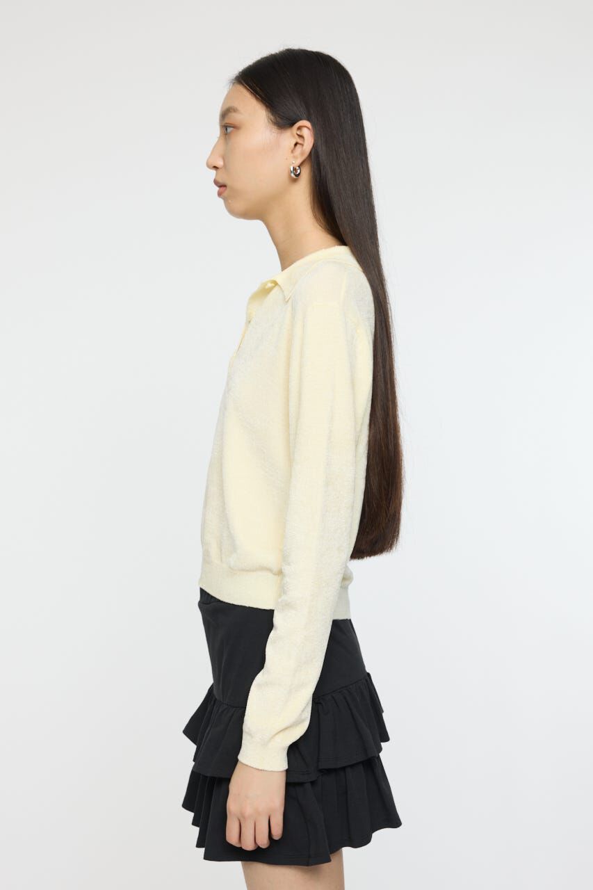 MOUSSY「VELOUR TOUCH KNIT ポロ」|Tシャツ・カットソー|