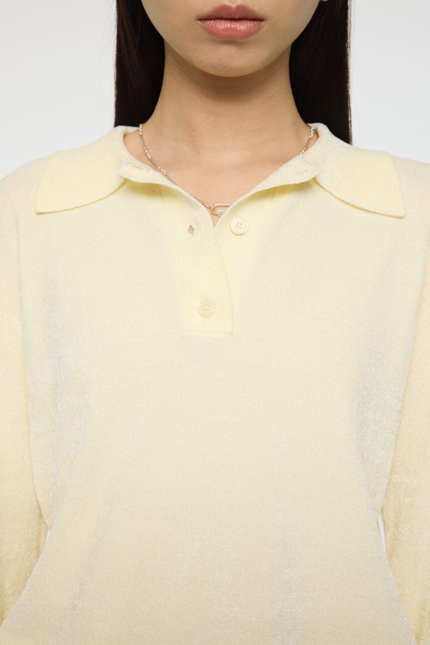 MOUSSY「VELOUR TOUCH KNIT ポロ」|Tシャツ・カットソー|