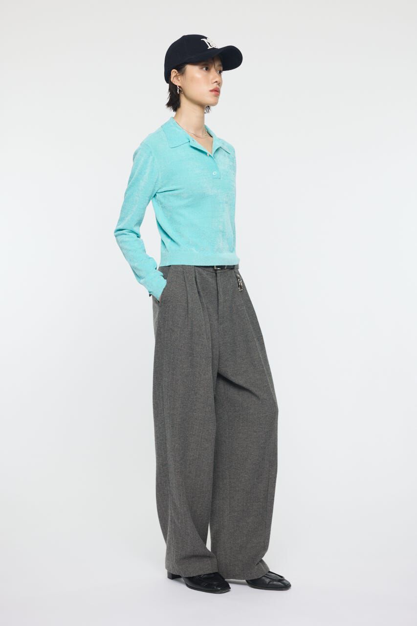 MOUSSY「VELOUR TOUCH KNIT ポロ」|Tシャツ・カットソー|