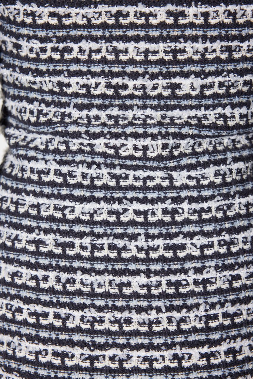 rienda「バイカラーツイードニットミニワンピース」|ワンピース|