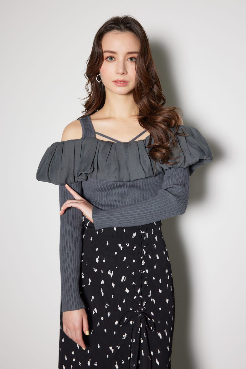 rienda「2WAYバルーンニットトップス」|ニット・セーター|D/GRY3