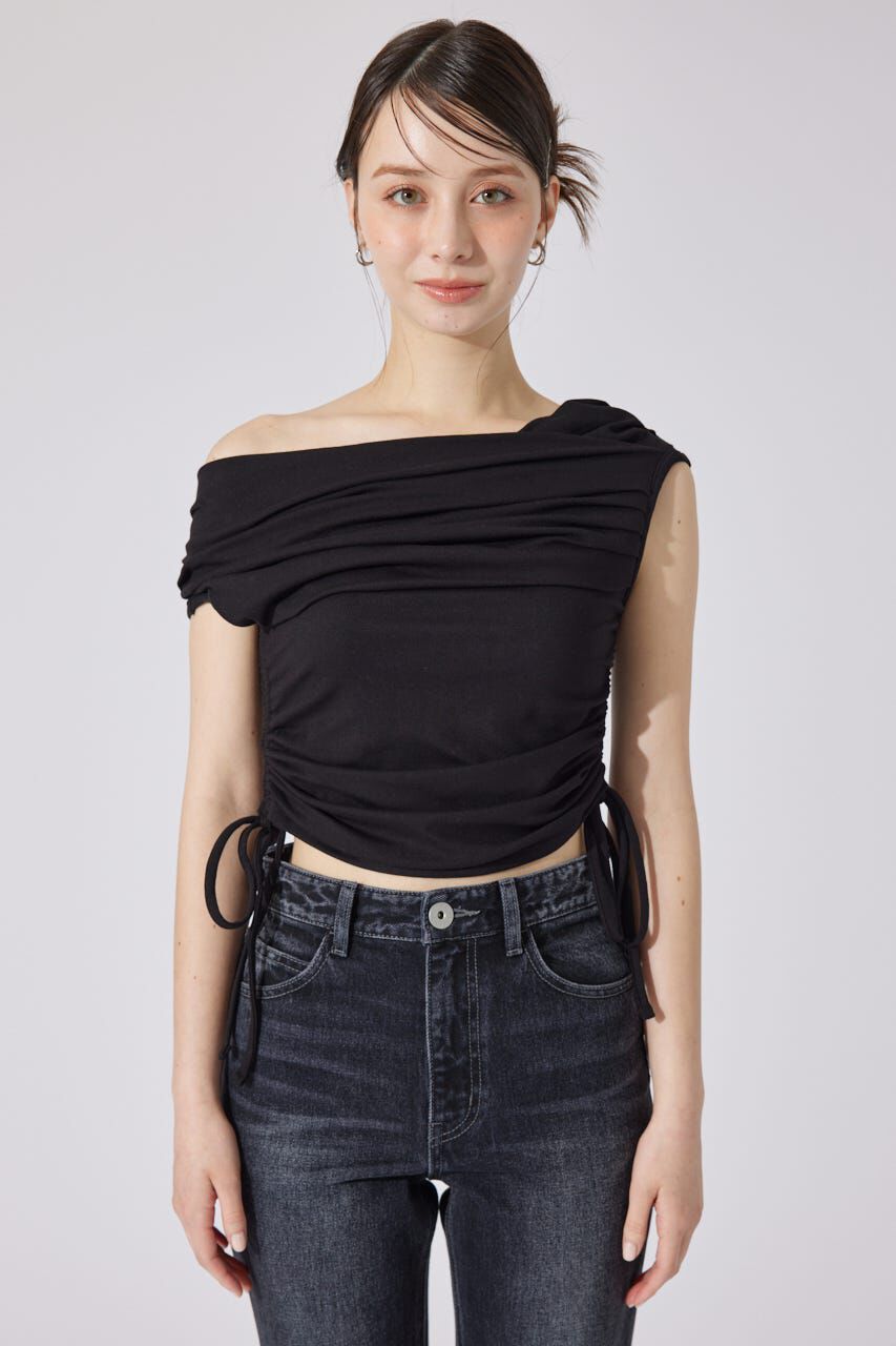 rienda「カシュクールサイドドロストトップス」|Tシャツ・カットソー|