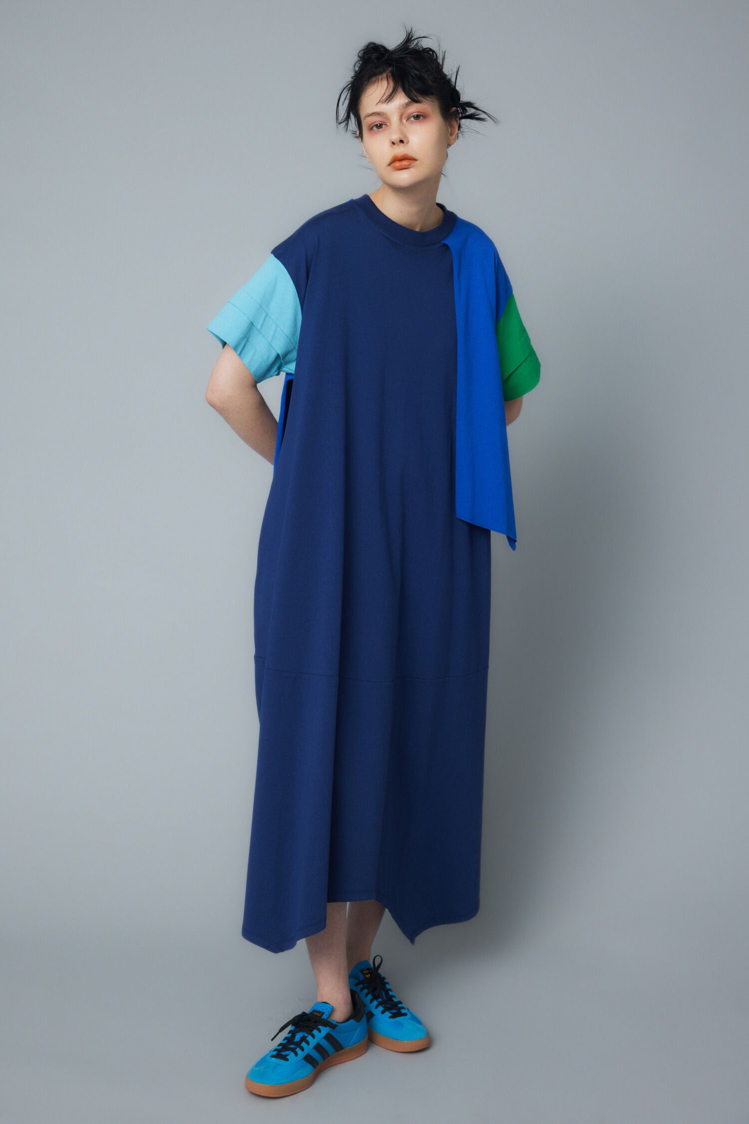 HeRIN.CYE「Layered dress」|ワンピース|柄BLU5