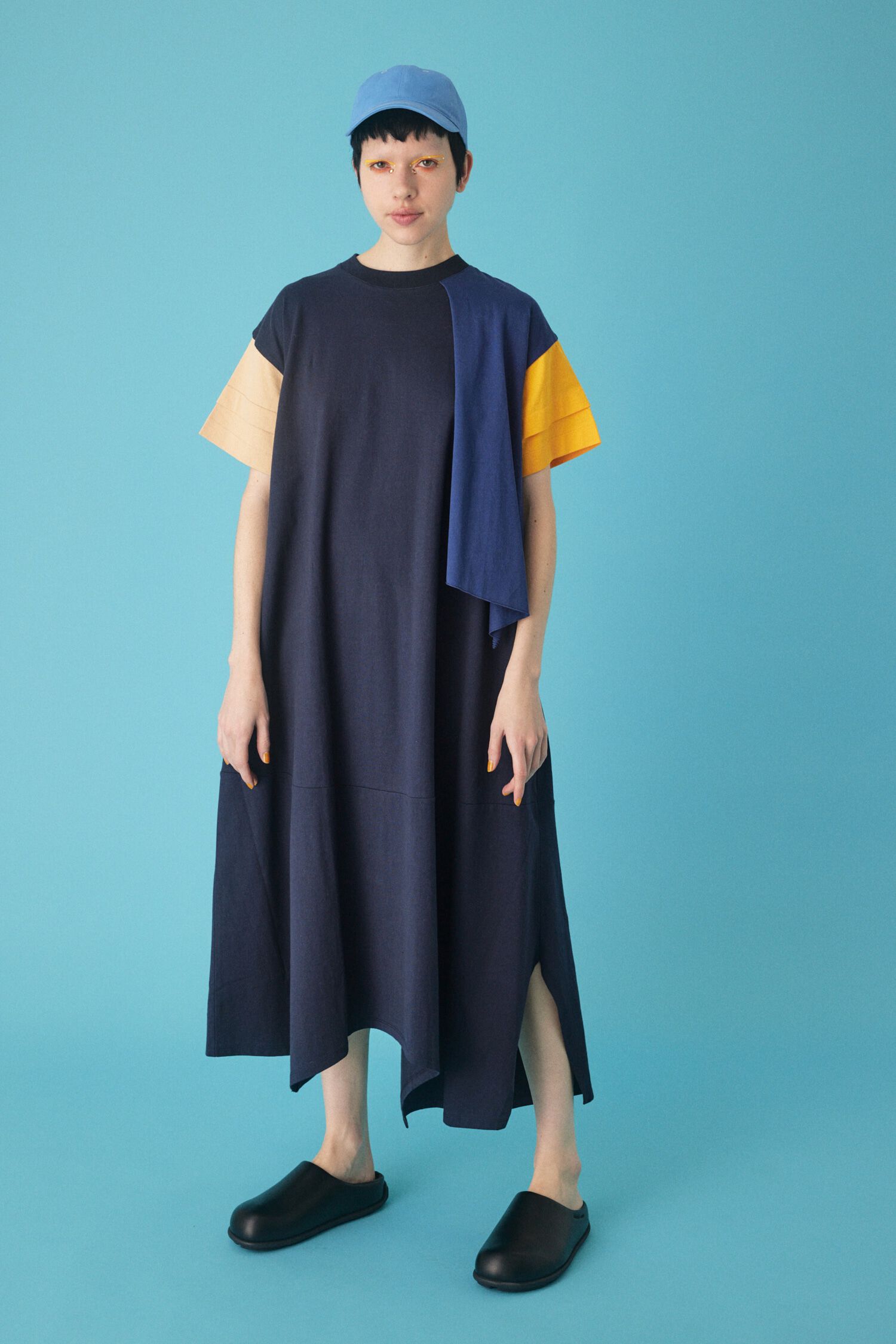 HeRIN.CYE「Layered dress」|ワンピース|柄NVY5