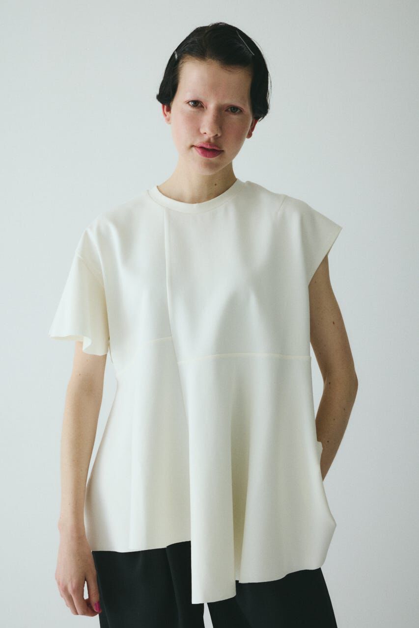 HeRIN.CYE「Cropped ponte tops」|Tシャツ・カットソー|WHT