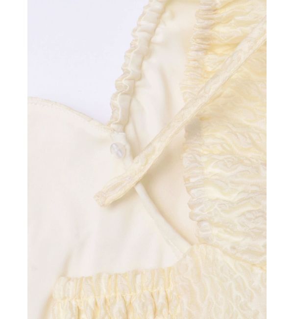 CALNAMUR「2WAY VOLUME SLEEVE JAQUARD BL/2WAYボリュームスリーブジャガードブラウス」|シャツ・ブラウス|