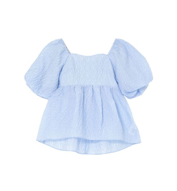 CALNAMUR「2WAY VOLUME SLEEVE JAQUARD BL/2WAYボリュームスリーブジャガードブラウス」|シャツ・ブラウス|