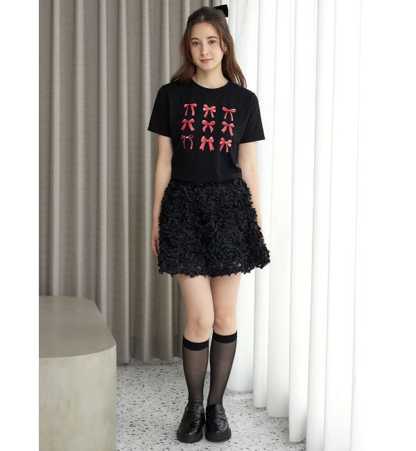 CALNAMUR「RIBBON ASSORT TEE/リボンアソートTシャツ」|Tシャツ・カットソー|