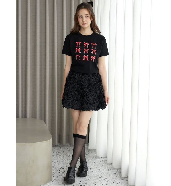 CALNAMUR「RIBBON ASSORT TEE/リボンアソートTシャツ」|Tシャツ・カットソー|