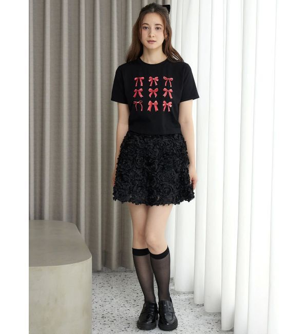 CALNAMUR「RIBBON ASSORT TEE/リボンアソートTシャツ」|Tシャツ・カットソー|