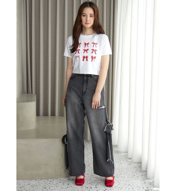 CALNAMUR「RIBBON ASSORT TEE/リボンアソートTシャツ」|Tシャツ・カットソー|