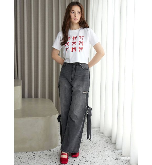 CALNAMUR「RIBBON ASSORT TEE/リボンアソートTシャツ」|Tシャツ・カットソー|