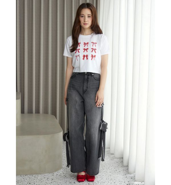 CALNAMUR「RIBBON ASSORT TEE/リボンアソートTシャツ」|Tシャツ・カットソー|