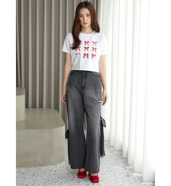 CALNAMUR「RIBBON ASSORT TEE/リボンアソートTシャツ」|Tシャツ・カットソー|