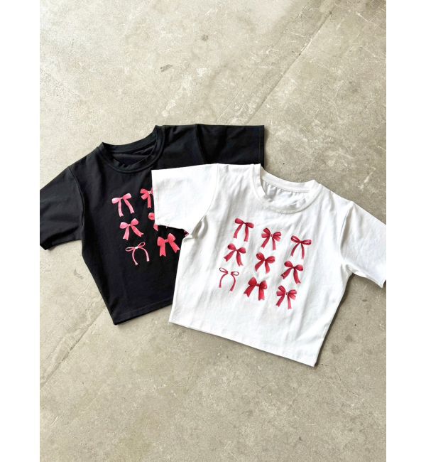 CALNAMUR「RIBBON ASSORT TEE/リボンアソートTシャツ」|Tシャツ・カットソー|