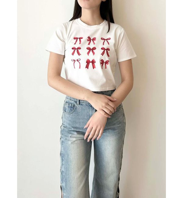 CALNAMUR「RIBBON ASSORT TEE/リボンアソートTシャツ」|Tシャツ・カットソー|