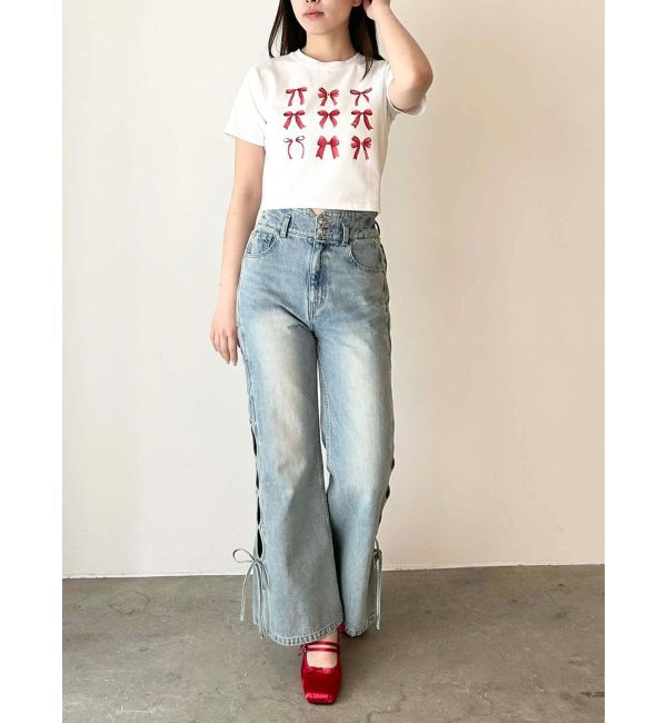 CALNAMUR「RIBBON ASSORT TEE/リボンアソートTシャツ」|Tシャツ・カットソー|