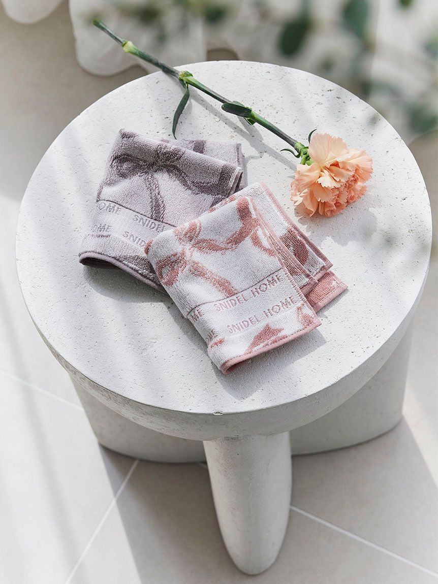 SNIDEL HOME「リボンジャカードハンドタオル」|ハンカチ|