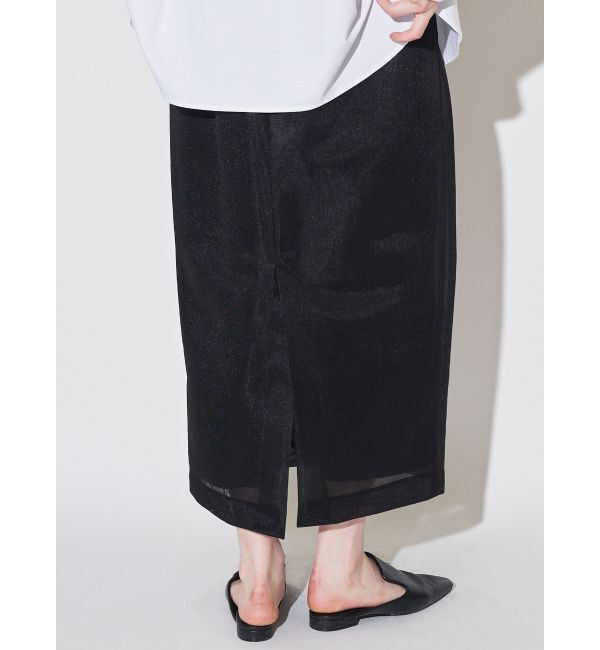 ELENDEEK「MESH BONDING TUCKED SK」|スカート|