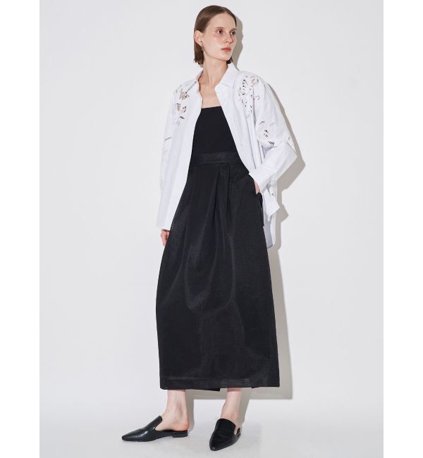 ELENDEEK「MESH BONDING TUCKED SK」|スカート|