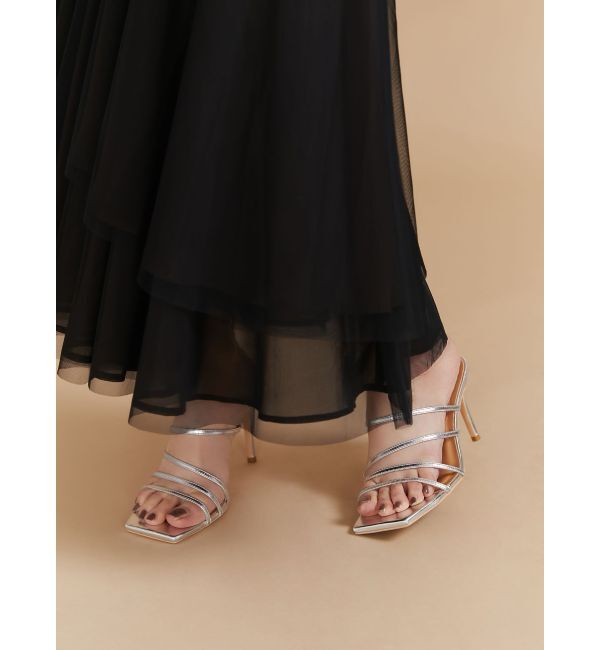RESEXXY「ランダムラインピンヒールサンダル」|サンダル|
