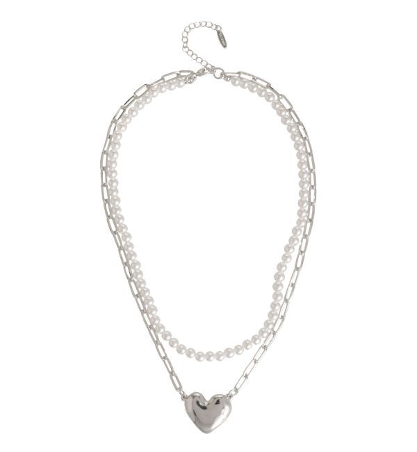 RESEXXY「ポイントハート2連ネックレス」|ネックレス|