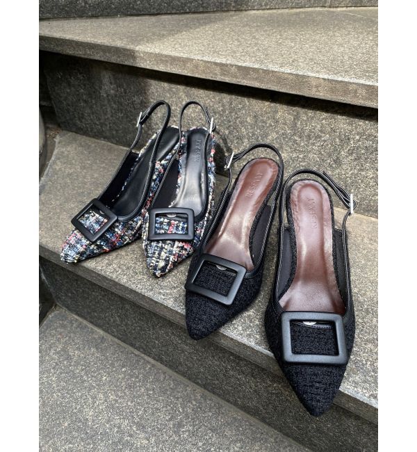 RESEXXY「バックルツイードパンプス」|パンプス|