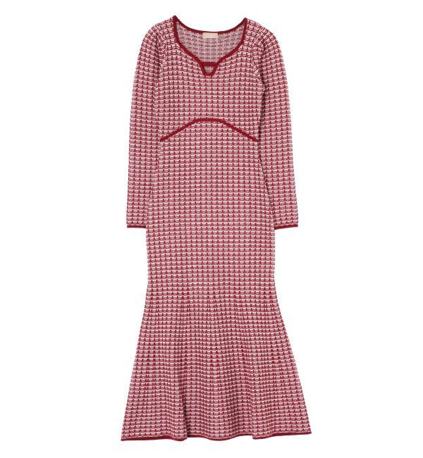 RESEXXY「【WEB限定】バイカラーツイードニットワンピース」|ワンピース|