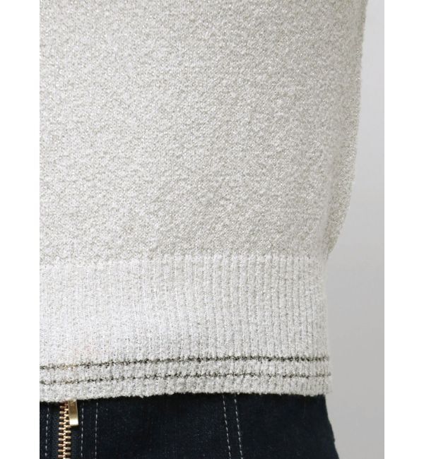 MERCURYDUO「ラメポロニットトップス」|ニット・セーター|