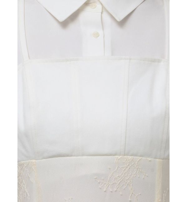 MERCURYDUO「ビスチェドッキングパワショルシャツワンピース」|ワンピース|