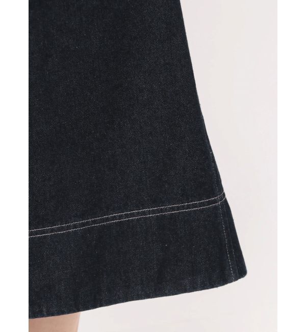 MERCURYDUO「デニムレースアップジャンスカ」|ジャンパースカート|