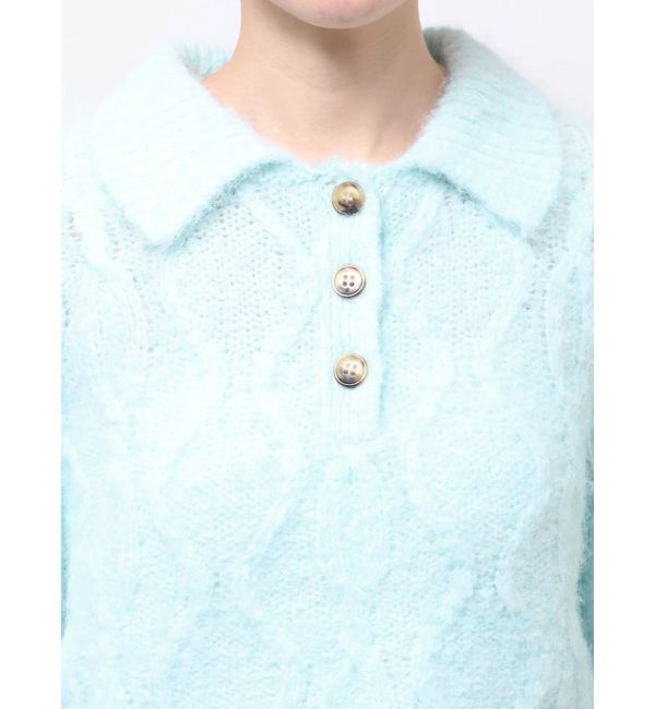 MERCURYDUO「ケーブルポロ衿ニット」|ニット・セーター|