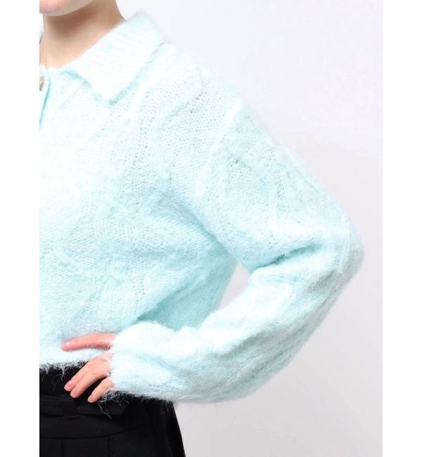 MERCURYDUO「ケーブルポロ衿ニット」|ニット・セーター|