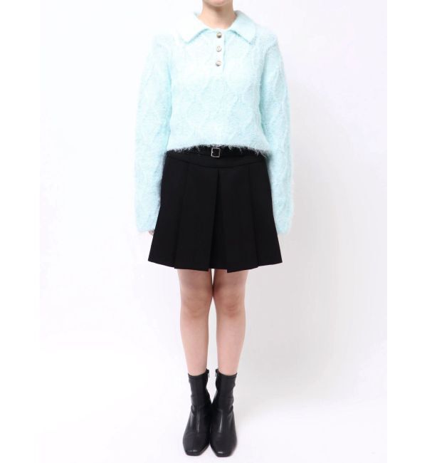 MERCURYDUO「ケーブルポロ衿ニット」|ニット・セーター|