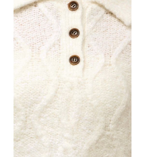 MERCURYDUO「ケーブルポロ衿ニット」|ニット・セーター|