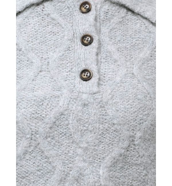 MERCURYDUO「ケーブルポロ衿ニット」|ニット・セーター|