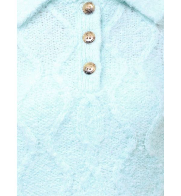 MERCURYDUO「ケーブルポロ衿ニット」|ニット・セーター|