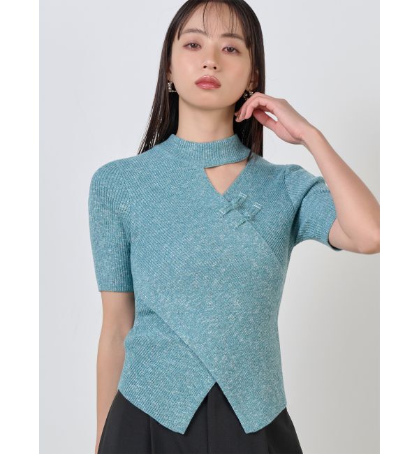 MURUA「カシュクールチャイナニット」|ニット・セーター|ブルー